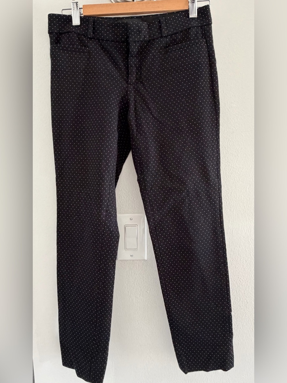 Banana Republic Black Skinny Jeans with White Microdots